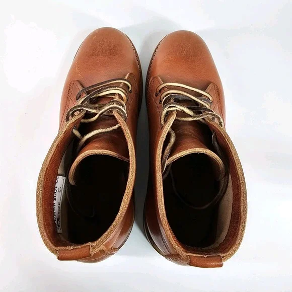 Truman Boot Co Service Work Boots Mens Size 6 USA Chukka Dainite Lug Sole Tan - Picture 11 of 16